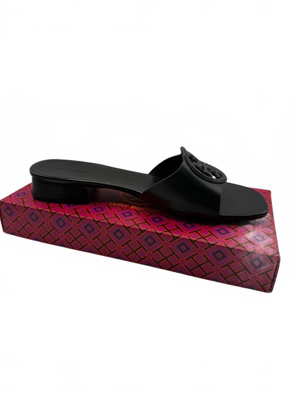 Tory Burch Bombe Miller Slide Calf Leather in Perfect Black — Size 10 - Picture 4 of 8
